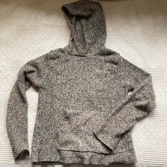 Capagallo brown/tan & black cozy knit hoodie - Picture 2 of 4